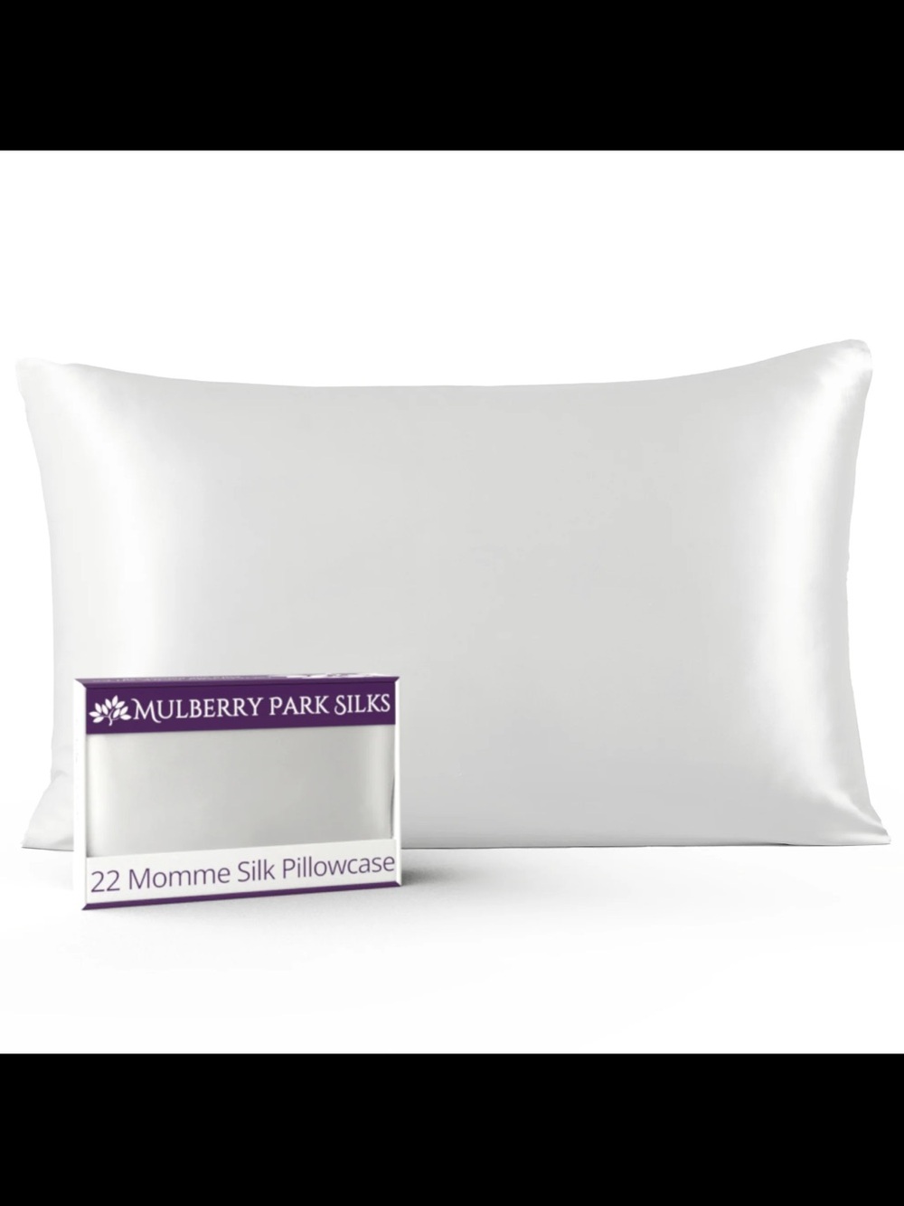 Mulberry 22 Momme Silk Pillowcase - White